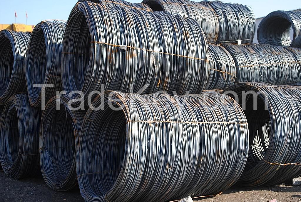 SWRH 42B, 57a 67a 82b for galvanized steel wire 6.5mm/8mm wire rod, SAE1008 AISI1010 1012 1018 steel wire rod