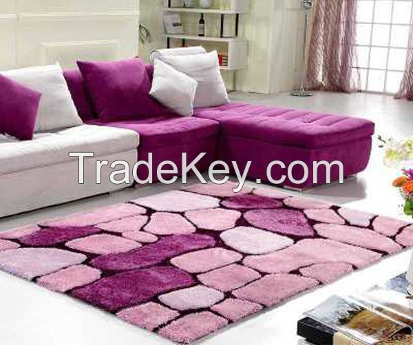 High Quality Hand Made Tufted 100% Polyester Stretch Yarn Pattern Carpet FOR Home Furnishing
