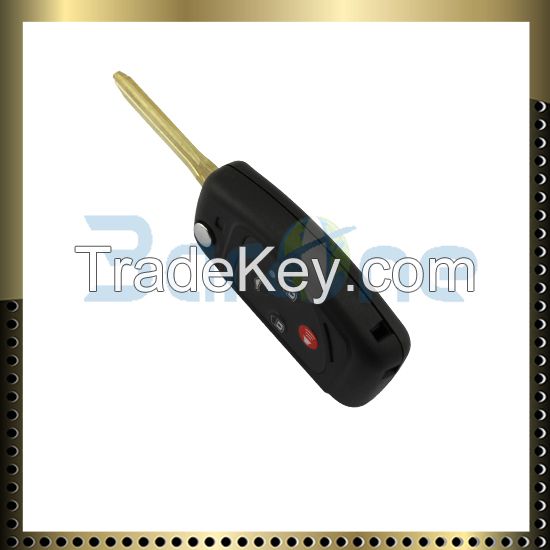 3 button car key shell in fan-shape for Toyota