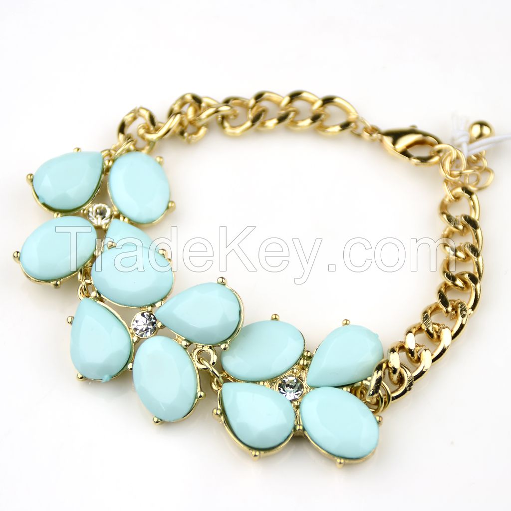 2015 Hot Design Emerald Drop Acry  Bracelet