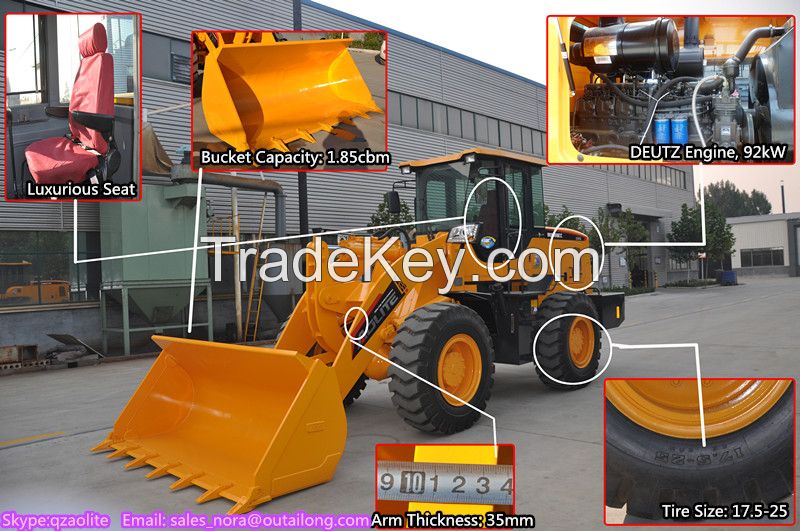wheel loader price 630B with 3000kg rated load with CE mark
