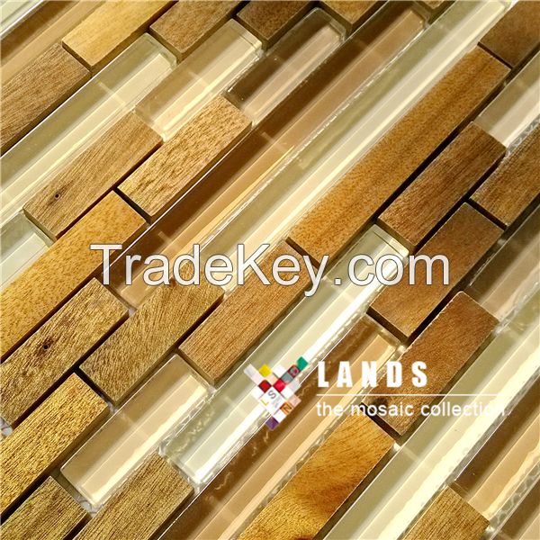 Phoebe sheareri Wood Mosaic Tiles LSWM004