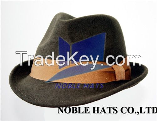 100% Wool Felt Fedora Hat