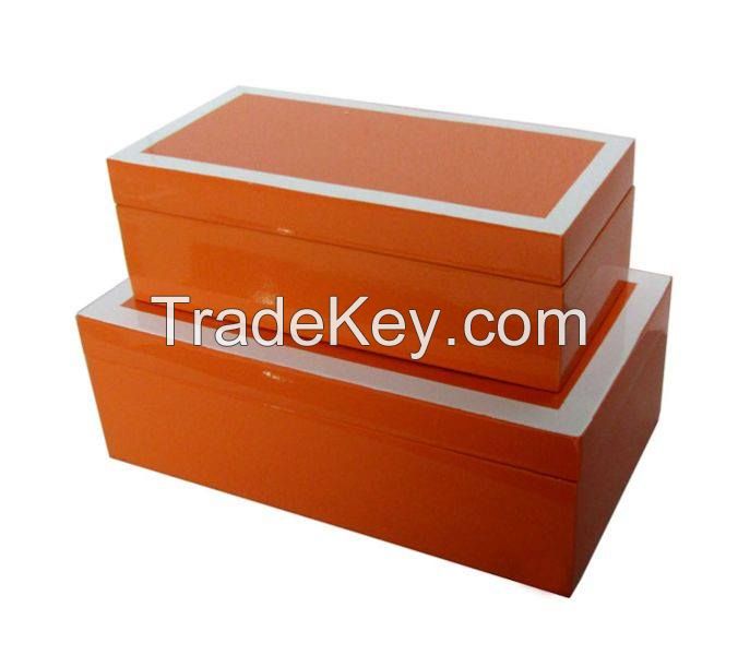 Lacquer mother of pearl mosaic boxes, made in Vietnam