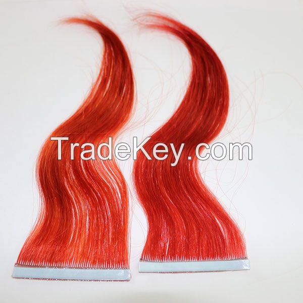 Colored 100% Remy Hair Tape Hair Extensions