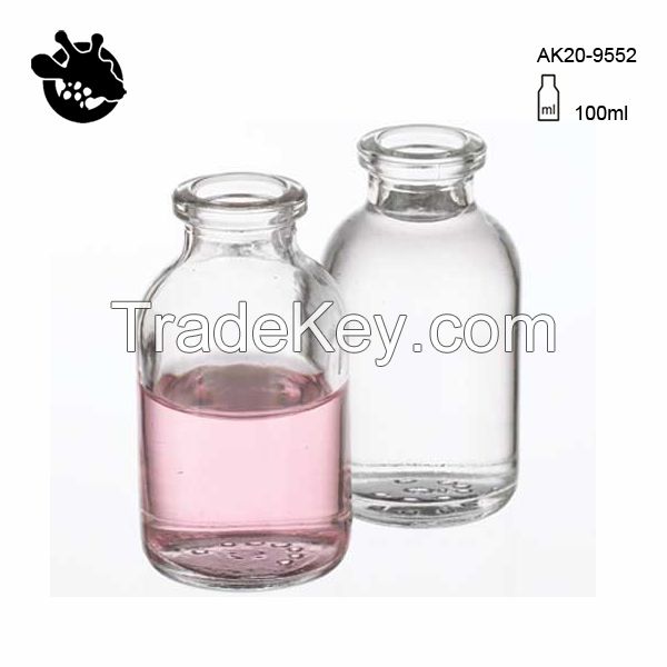 100ml Glass Material and Pharmaceutical Industrial Use Medicine Bottle