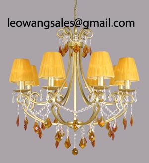 chandelier with light yellow shades