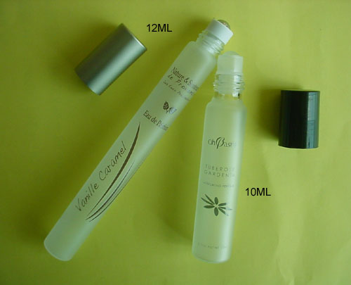 Roll-on tester glass bottle