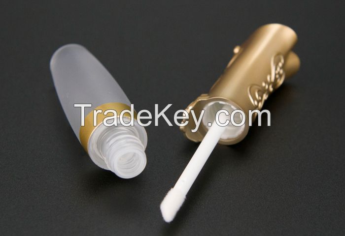 gold Crown pattern  makeup private label lipgloss packing tube for princess