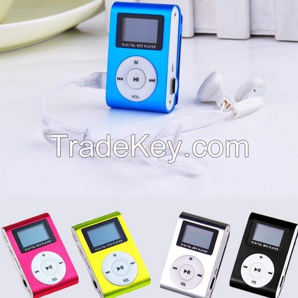 Colorful Sport Mini Clip MP3 Player mp3 with Earphones USB Cables Retail Boxes Support Micro TF Cards Support Mixed order 