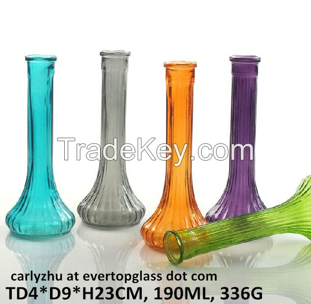 colored glass vase for home decoration