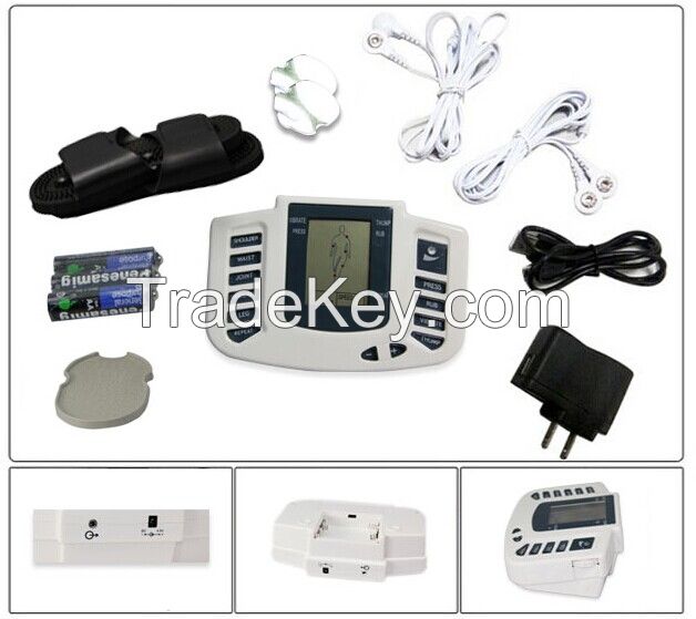 F-PR103 two channels low frequency massager with massage shoes full body massager TENS EMS digital therapy machine 