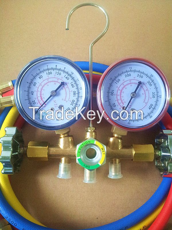 Auto AC repair tool manifold gauge set, air conditioner and refrigeration manifold gauge set