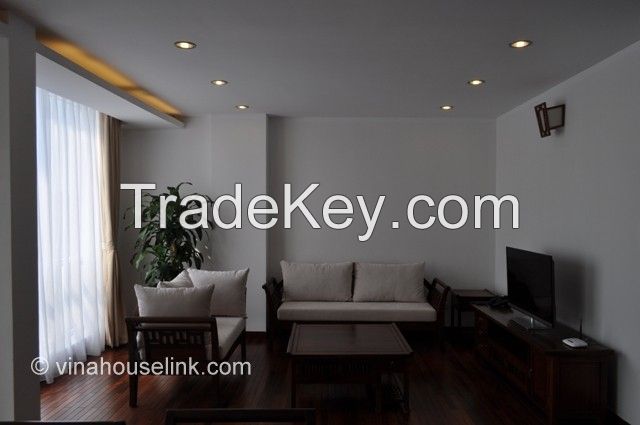 Apartment for rent with 2 bedrooms & 2 modern bathrooms in Xom Chua, Dang Thai Mai Street