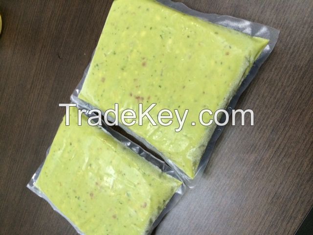 Frozen Guacamole and Avocado Pulp