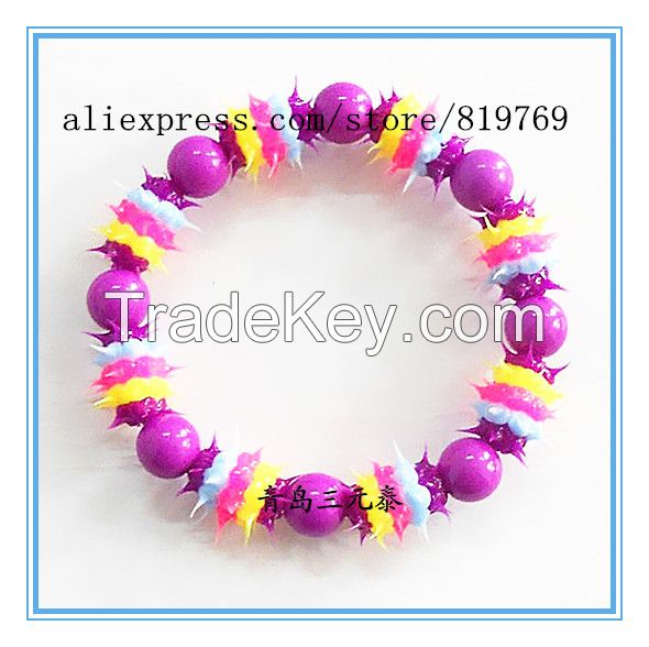 silicone spike beaded bracelet rainbow bracelet