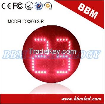 300mm red color countdown timer led traffic light