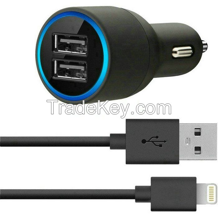 Dual USB Car Charger with 2.1A