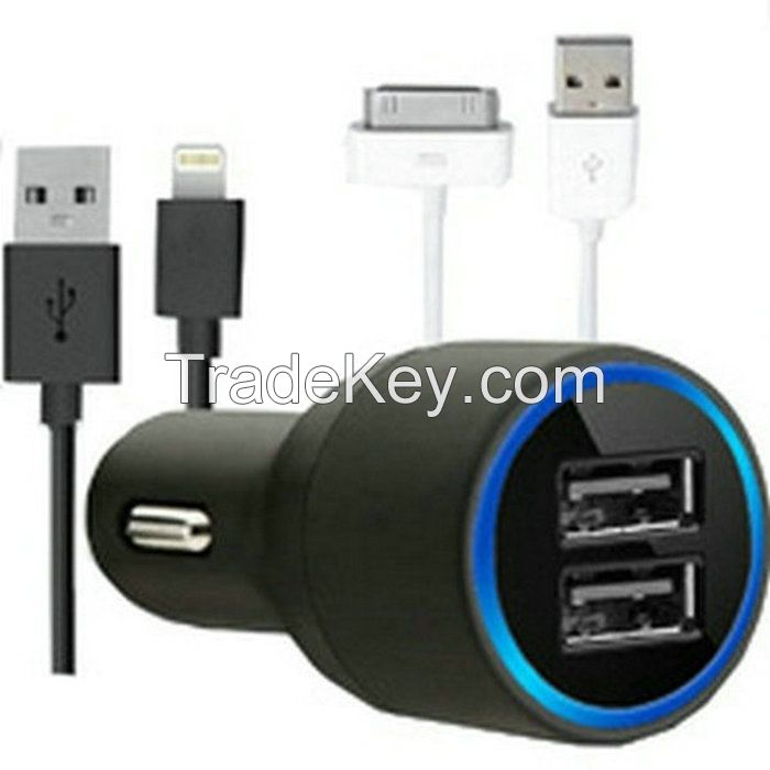 Dual USB Car Charger with 2.1A