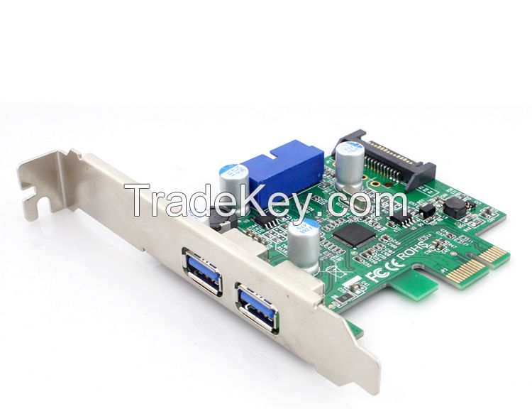 2 Port USB 3.0 PCI-Express Card Adapter Converter / Motherboard 20P 20 pin Connector
