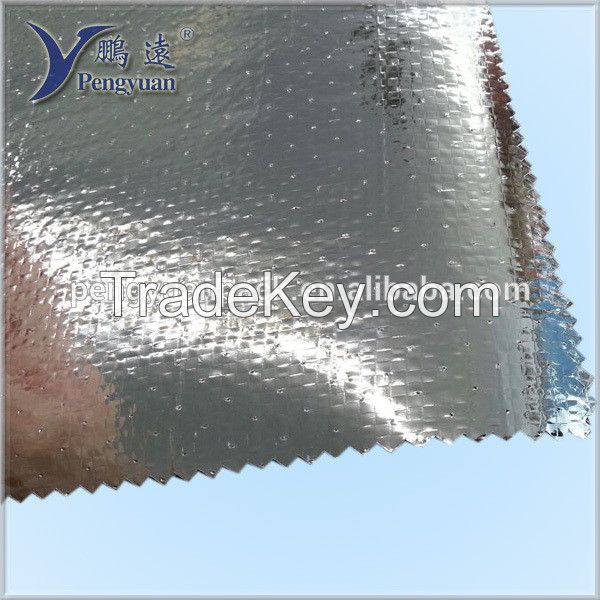 Metalized pet coated non woven fabric