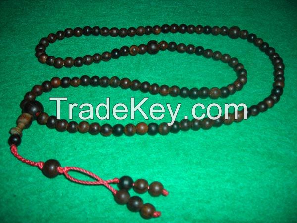 Rosary agarwood 108 beads, aloeswood wild borneo island