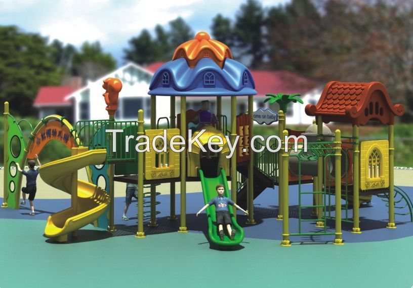 Tube slide outdoor play equipment