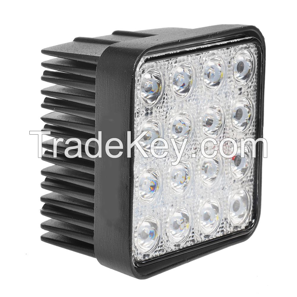Factory Direct 48w 60 Degree LED Flood Lights 4.6" Square Tractor Mari