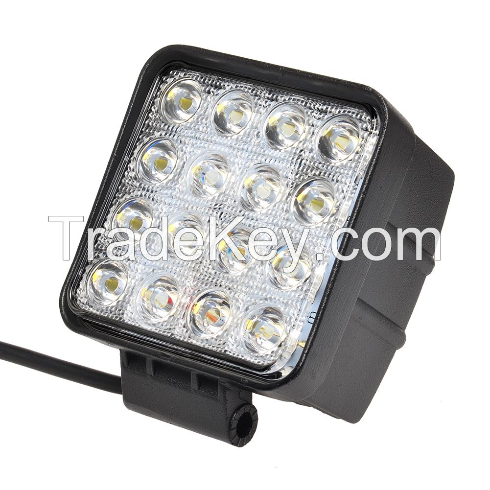 Factory Direct 48w 60 Degree LED Flood Lights 4.6" Square Tractor Mari