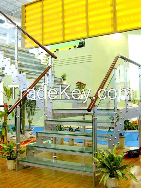 Slip-proof stair glass  3-19mm Tempered glass for staircase