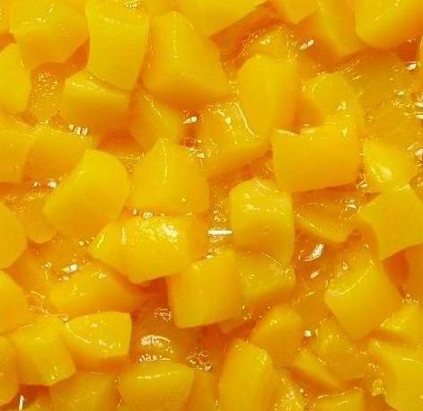 canned peach dices in syrup