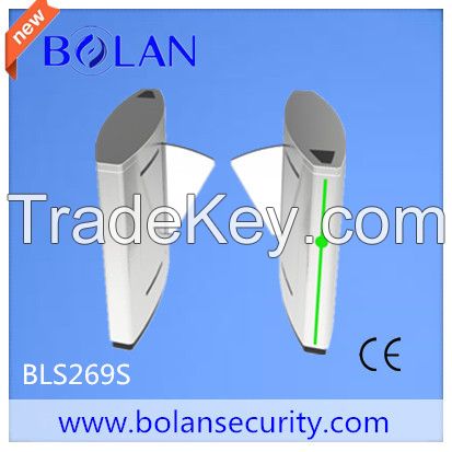 High Speed Glass Flap Turnstile Gate, Wing Barrier Gate Turnstile