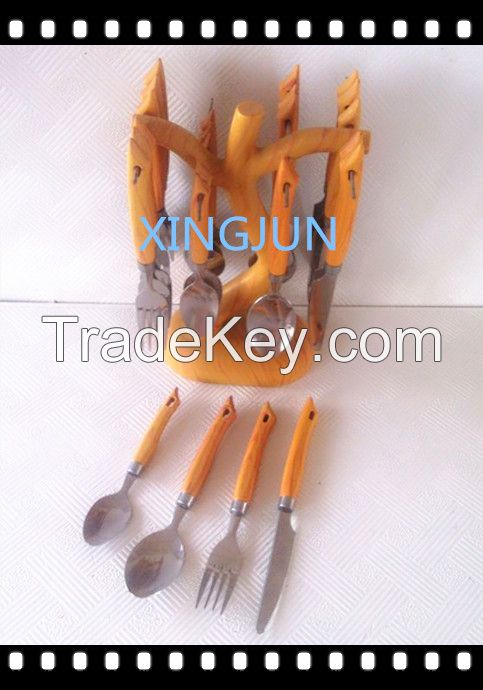 Hand Polish Wooden Handle Cutlery Set