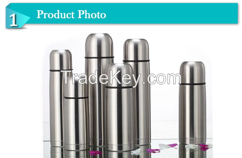 Eurpean standard double wall stainless steel thermos flask mug