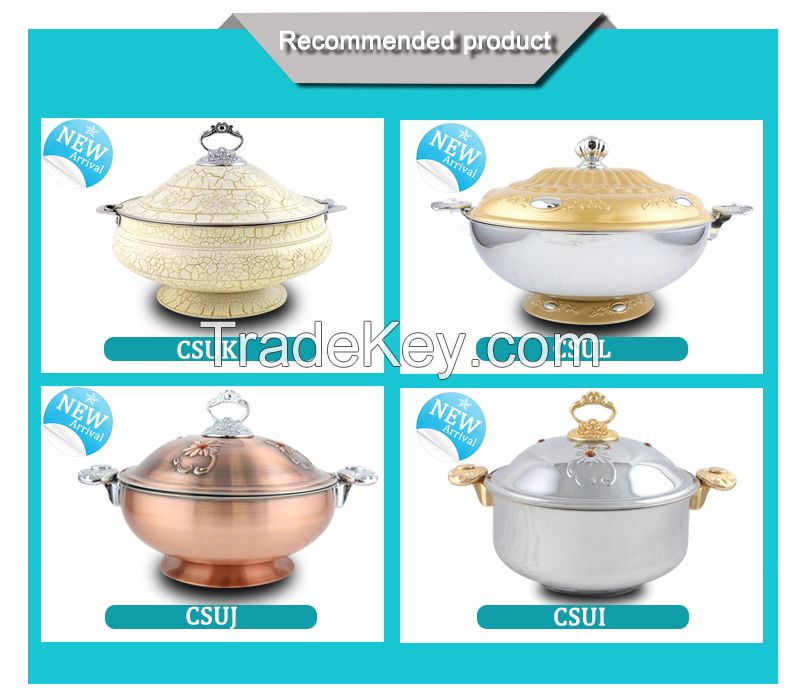 beautiful large stainless steel double wall vacuum food pot food warme