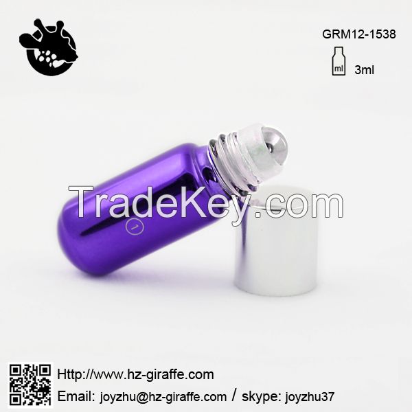 Skin care 3ml roll on perfume glass bottle