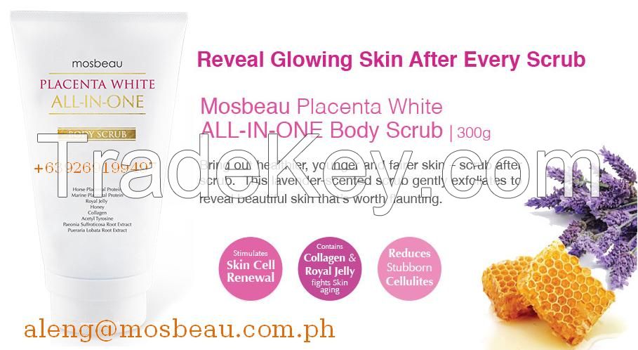 Mosbeau white all in one body scrub