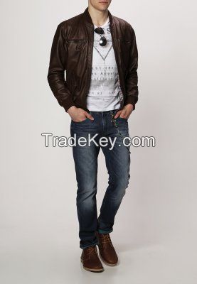 Leather jacket Ã¢ï¿½ï¿½ brown