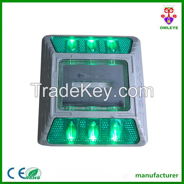 driveway auto-light control green led aluminium solar cat eyes road studs