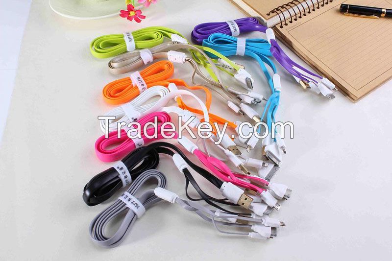 Multifunction 3 in 1 mobile phone computer connection lines portable data cable universal phone charging cord