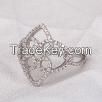 new designs silver fashion jewellery in micropave setting factory price