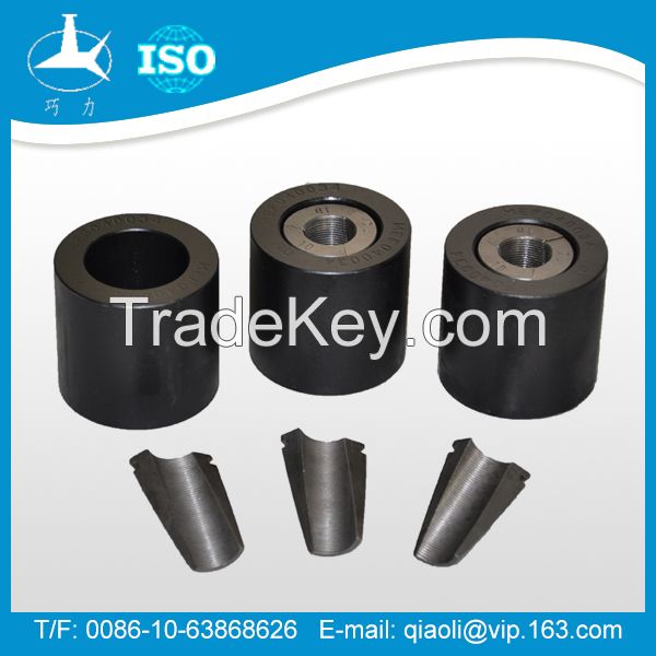 prestressed barrel and wedge