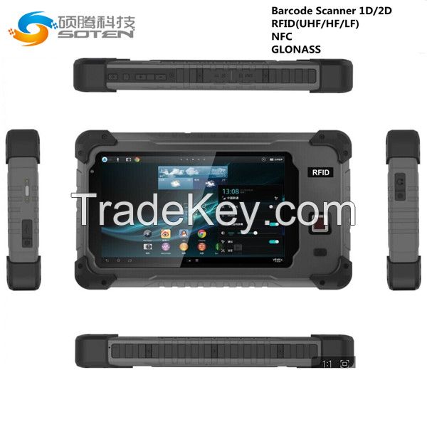 Android 7inch Barcode 1D/2D RFID NFC Industrial Rugged Tablet