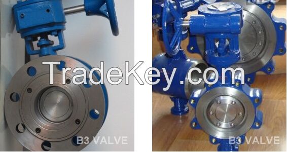 Metal seat Butterfly valve, big size butterfly valves.High performance butterfly valve