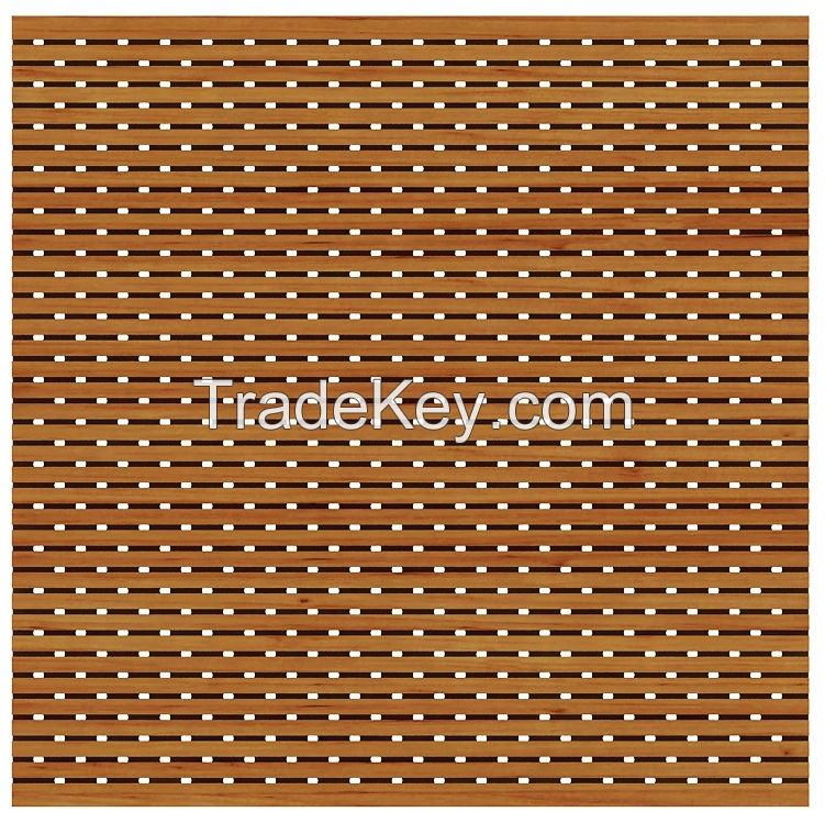 Perforated and Grooved Acoustic Wooden Panel