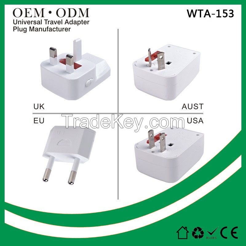 The Best Quality Low Price Universal Travel Adapter with USB Charging