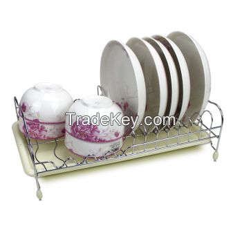 metal storage racks for dish and bowls in kitchen