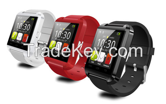 White Waterproof Wrist Bluetooth Smart U Watch U8 Watch Phone For Cell phones