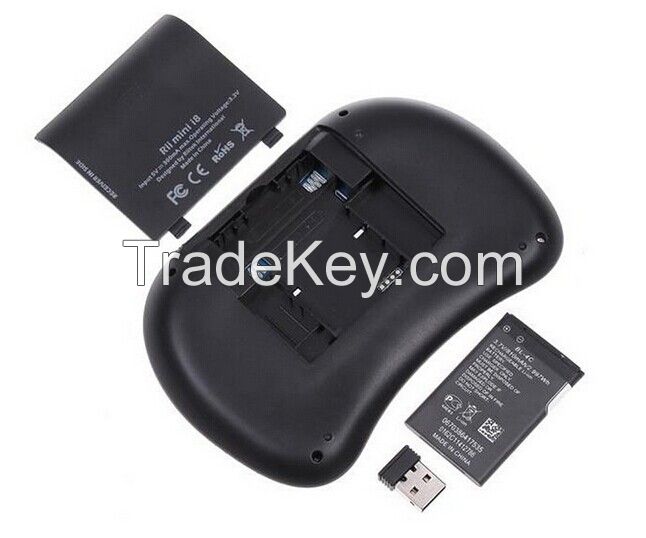 factory price 2.4G Wireless Keyboards I8 2.4G air mouse for andorid tv box