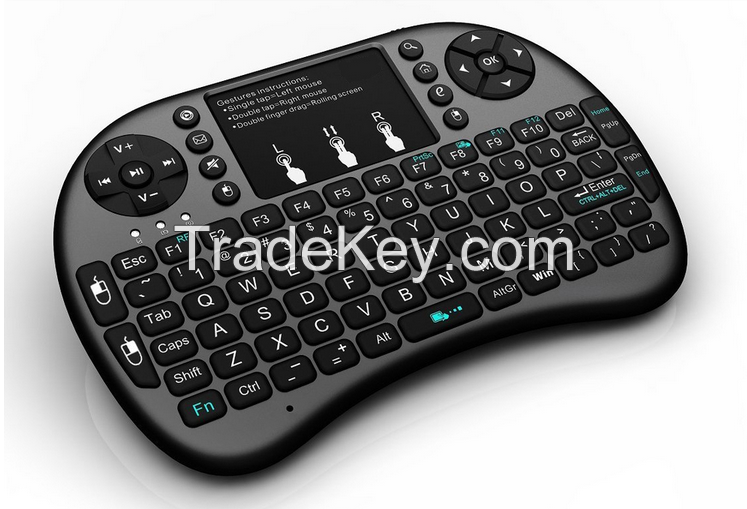 factory price 2.4G Wireless Keyboards I8 2.4G air mouse for andorid tv box